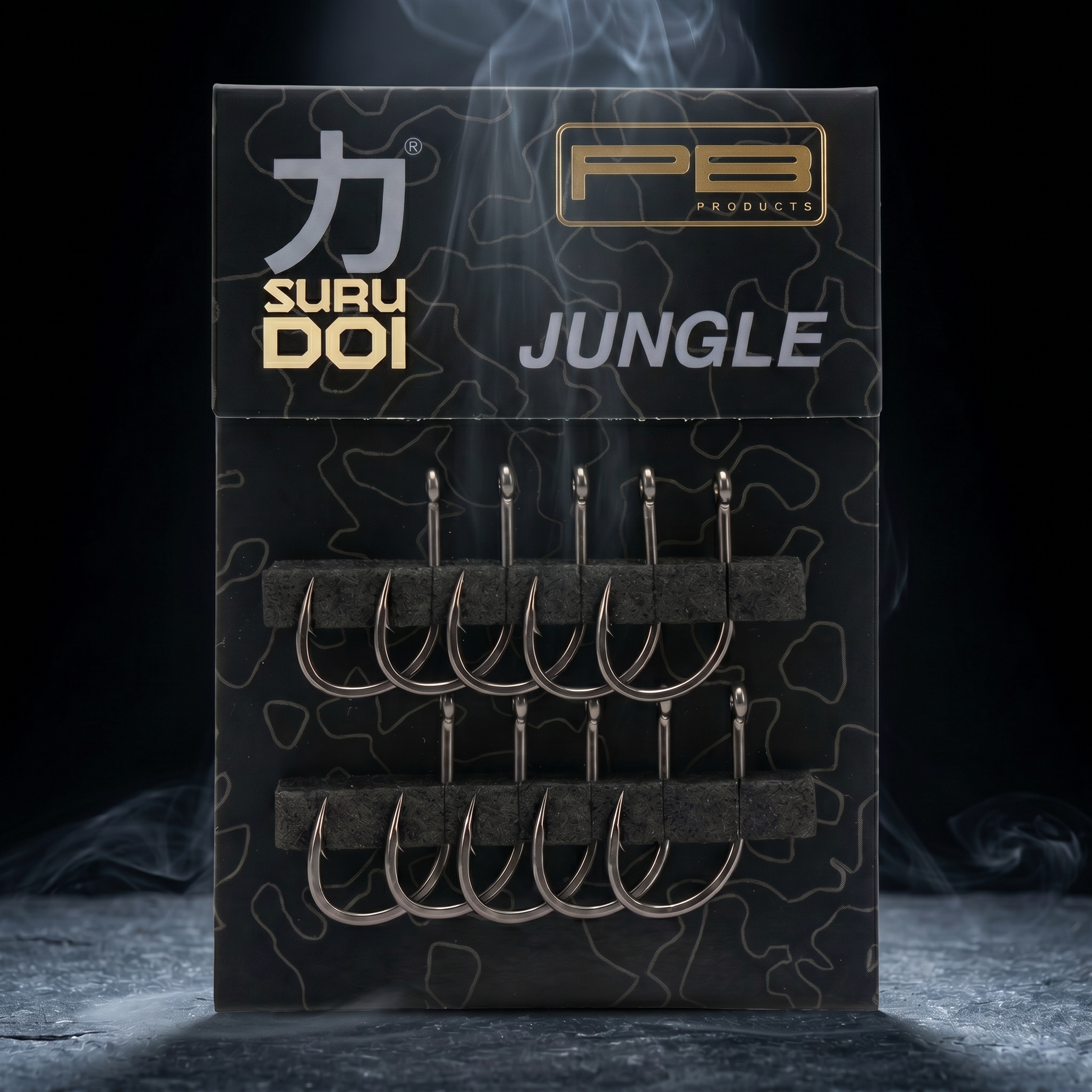 SURUDOI Jungle micro barbed carp hooks, 10 pack retail packaging by PB Products
